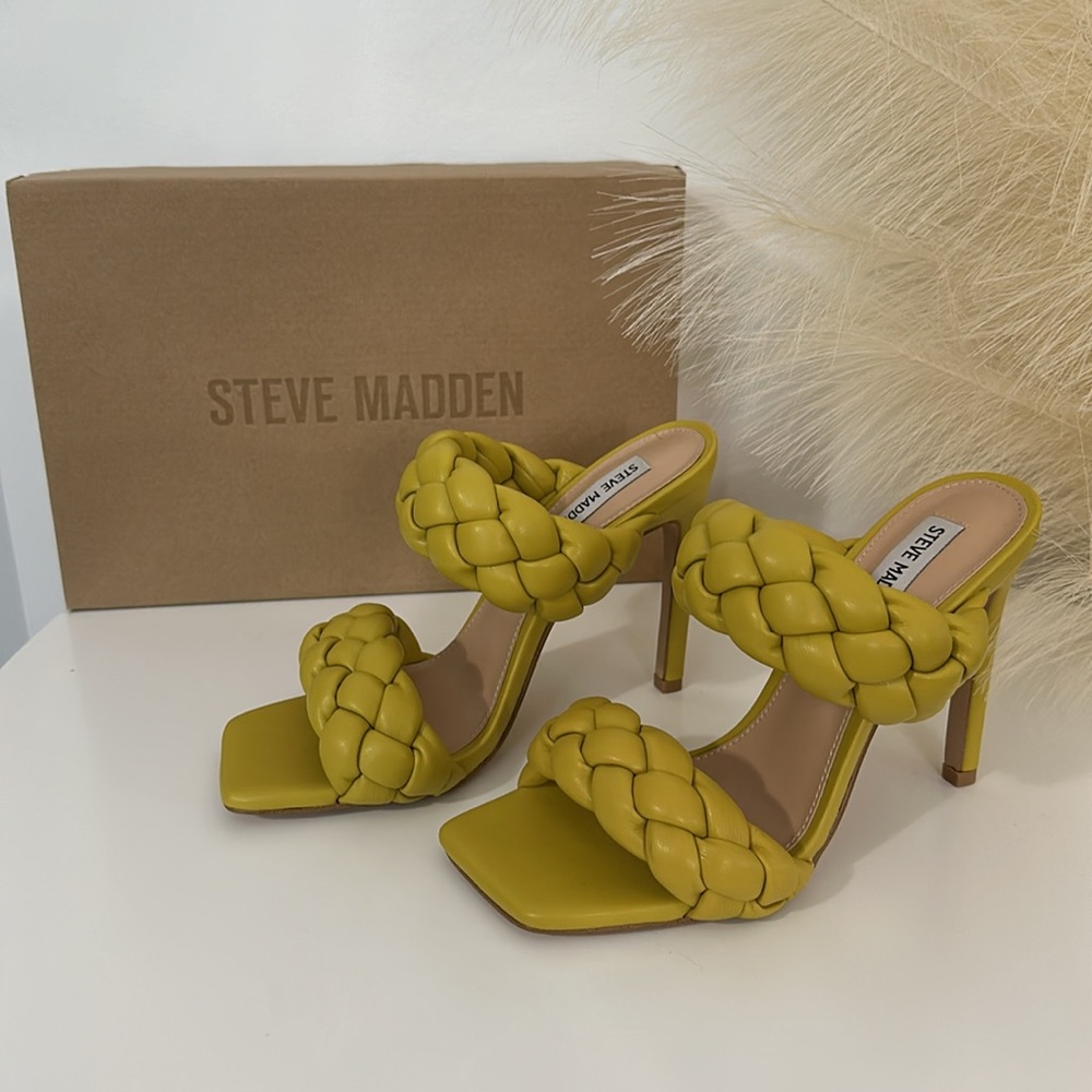 Never worn Steve Madden Sz 8 Kenley Citron Sandal Heel - 2021